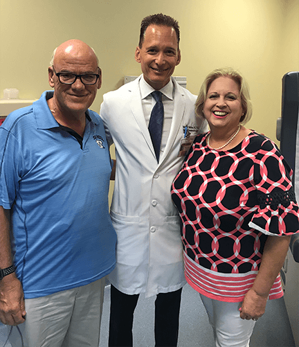 Carter Cartrette; Matthew Kaufman, MD, FACS; and Debra Cartrette